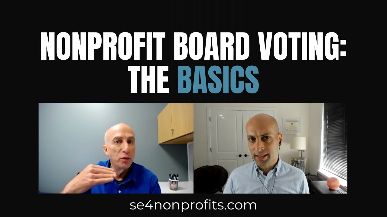 The basics of nonprofit Board voting | SE4N podcast
