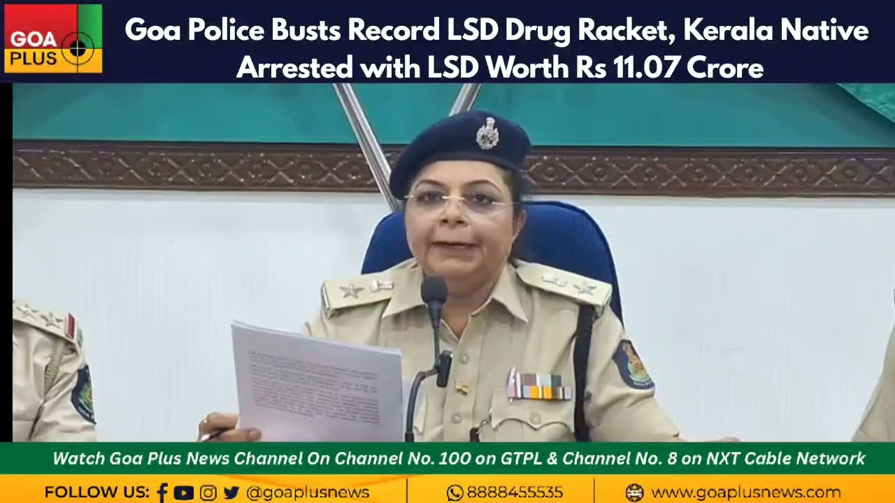 Goa Police Busts Record LSD Drug Racket, Kerala Native Arrested with LSD Worth Rs 11.07 Crore