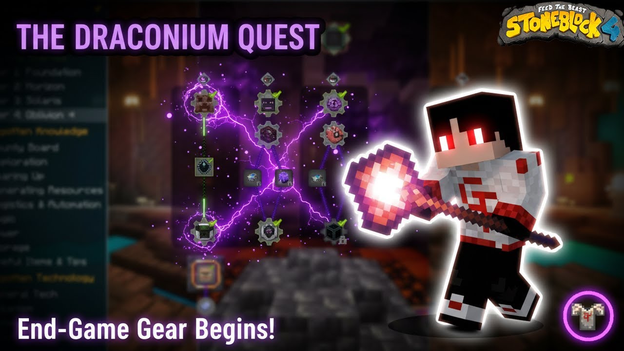 🔴 Minecraft FTB StoneBlock 4 | The Draconium Quest for End-Game Gear