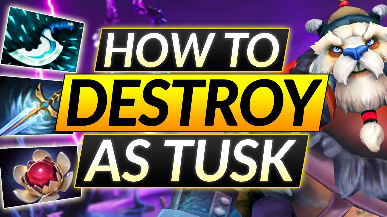 How to be a TUSK GOD - FULL Guide on BROKEN BUILDS and Tricks - Dota 2 Hero Tips