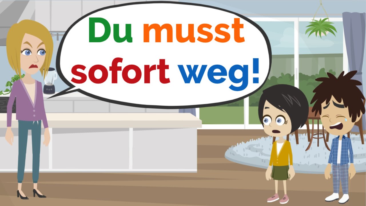 Deutsch lernen | Muss Samuel gehen? | Wortschatz und wichtige Verben
