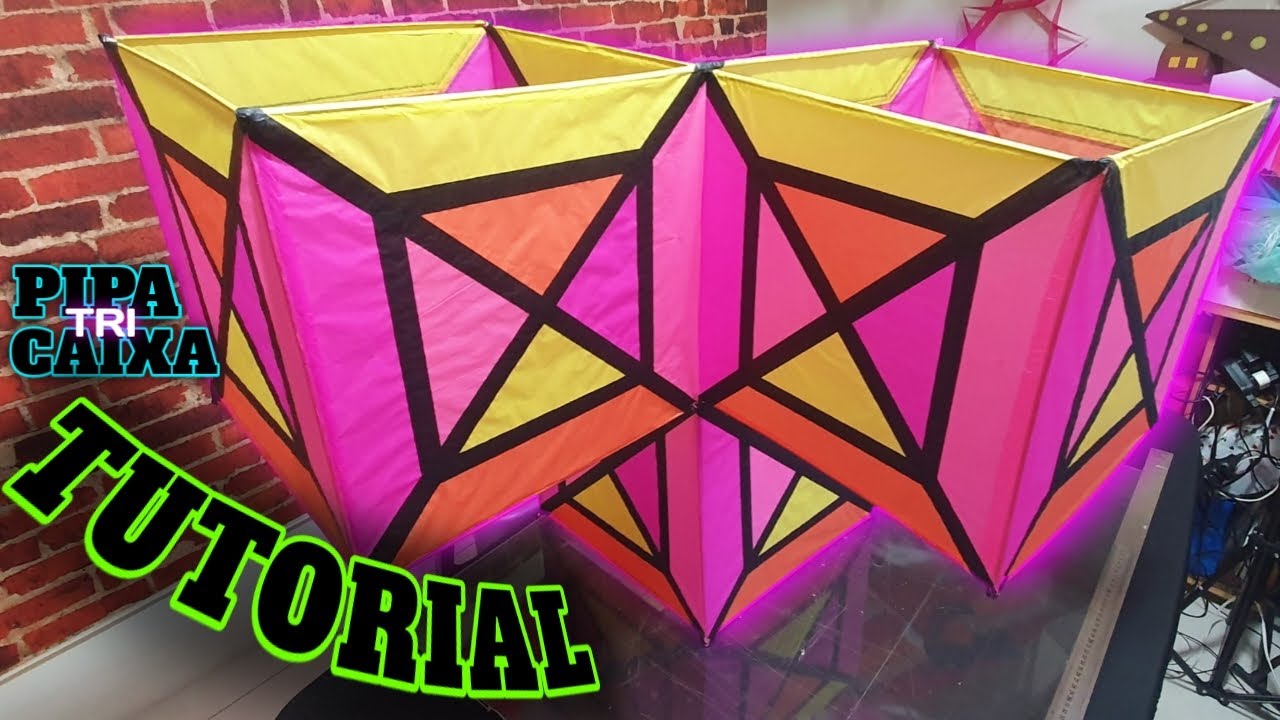 COMO FAZER PIPA TRI CAIXAS, tutorial