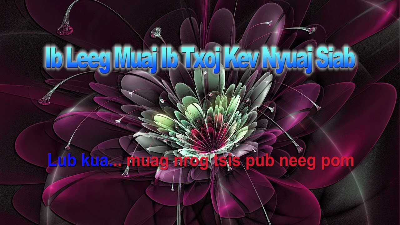 Mykurt Lor - Ib Leeg Muaj Ib Txoj Kev Nyuaj Siab (Karaoke)