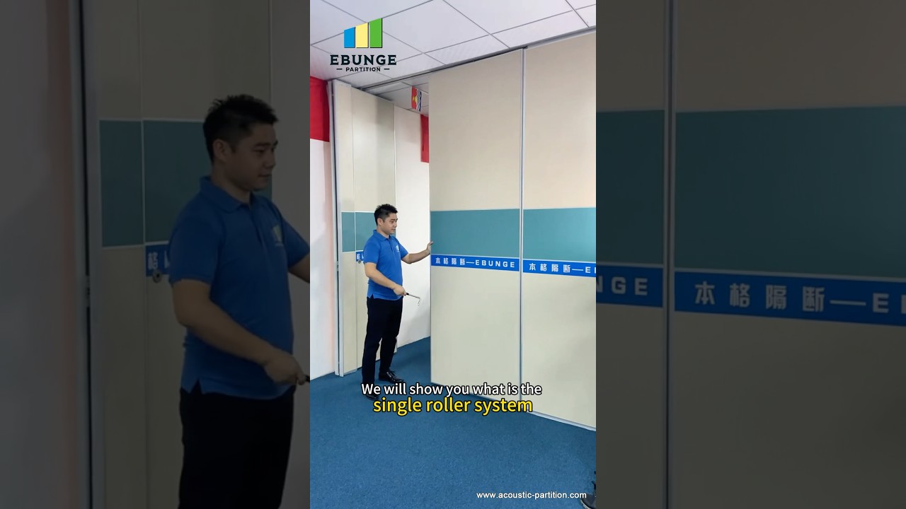 What is Ebunge movable partition wall single roller system? #operablewall #interiordesign #shorts