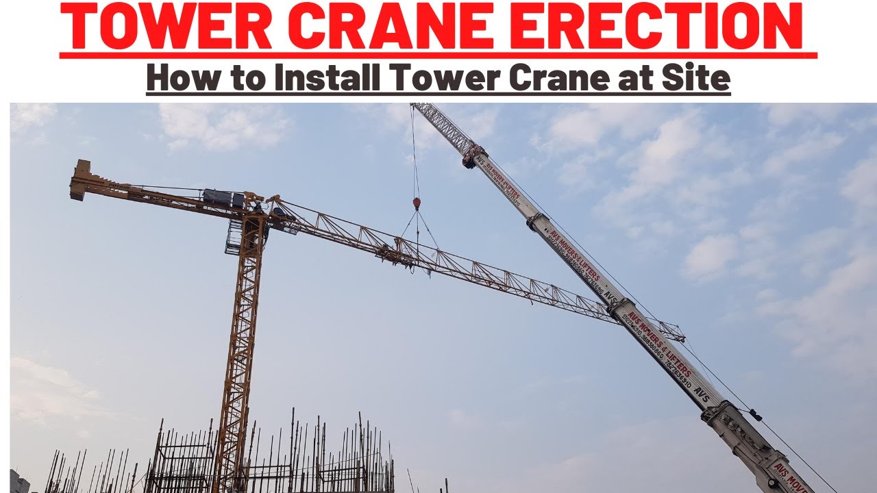 Tower Crane Erection || How to Install Tower Crane at Site || Installation of Tower Crane at Site