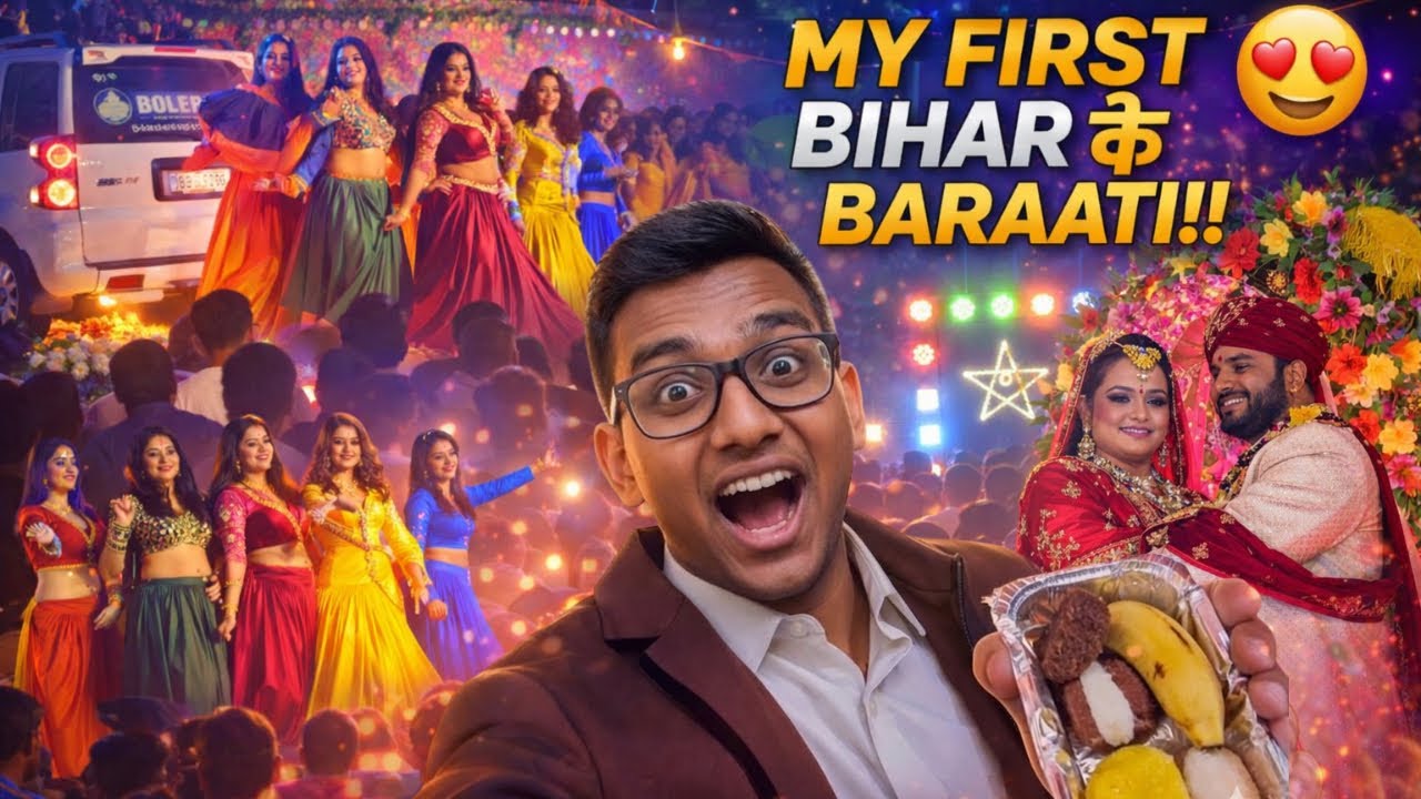 MY FIRST BIHAR BARAAT 😳🔥 | Bolero Entry, Orchestra Naach & Full Desi Wedding Vibes!