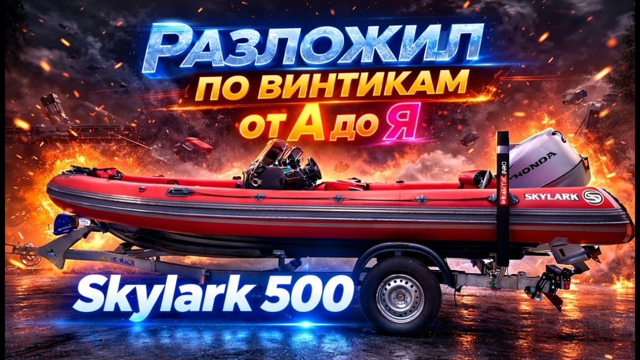 ТЕСНО? 2 КОНСОЛИ на  SKYLARK 500. РИБ под современную рыбалку с PANOPTIX. GARMIN. Скайларк. HONDA 60
