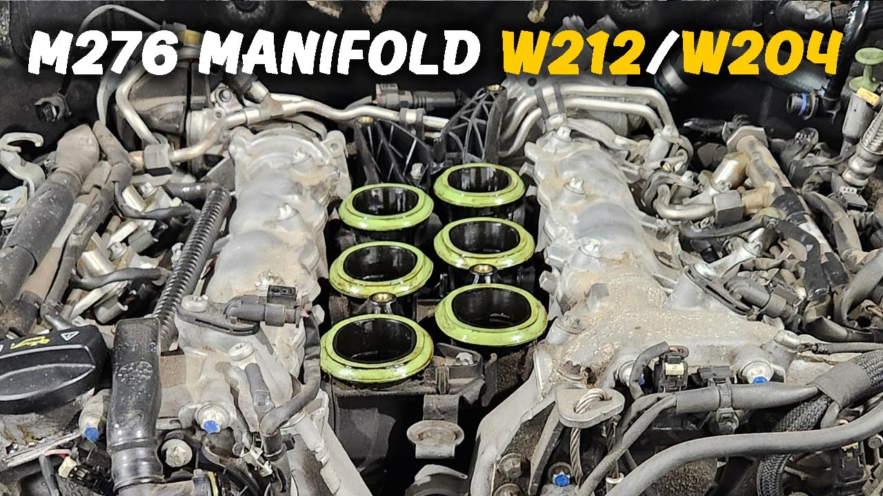 Как заменить впускной коллектор M276 на Mercedes W212 E350 и W204 C300 | Пошаговая инструкция