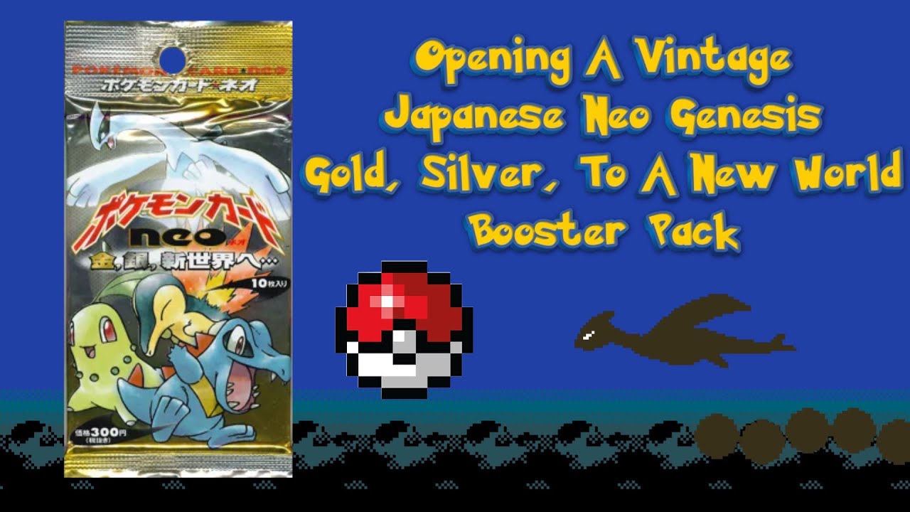 Opening a VINTAGE Japanese Pokemon “Gold, Silver, to a New World…” (Neo Genesis) Booster Pack!