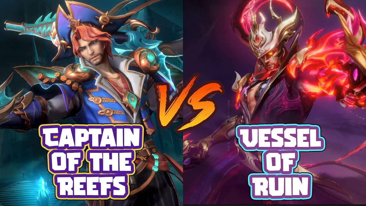 Clint - Vessel of Ruin Soul Vessels skin V.S. Captain of the Reefs skin - MLBB - Skin Comparison