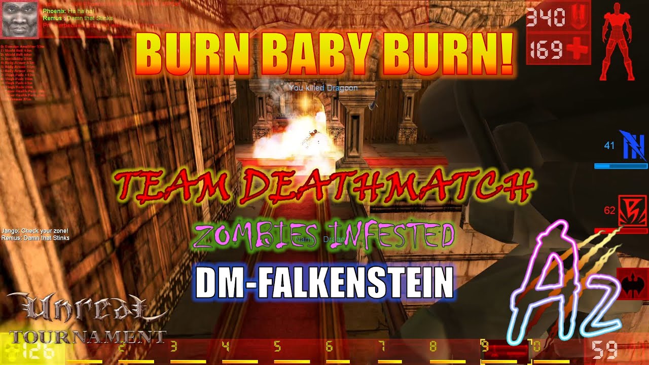 Unreal Tournament 1999 - Team Deathmatch in Zombies Infested Castle!