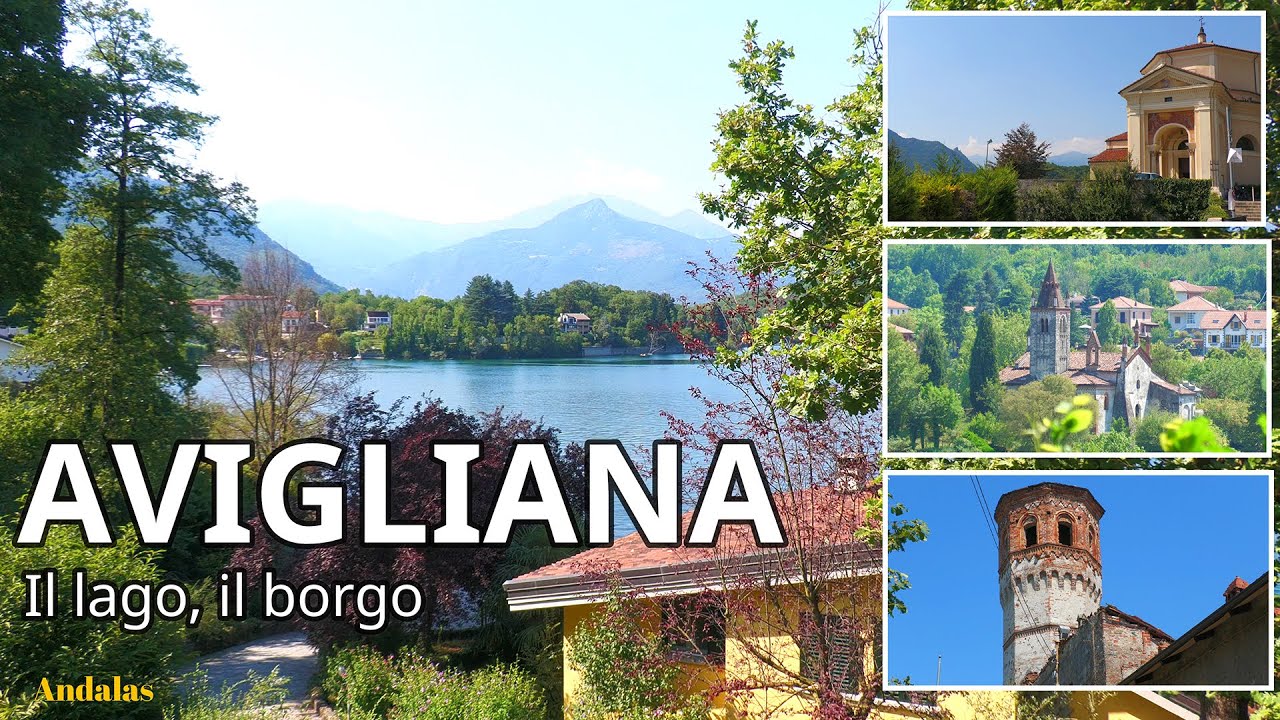 Avigliana. Il lago ed il borgo. Piemonte - Torino