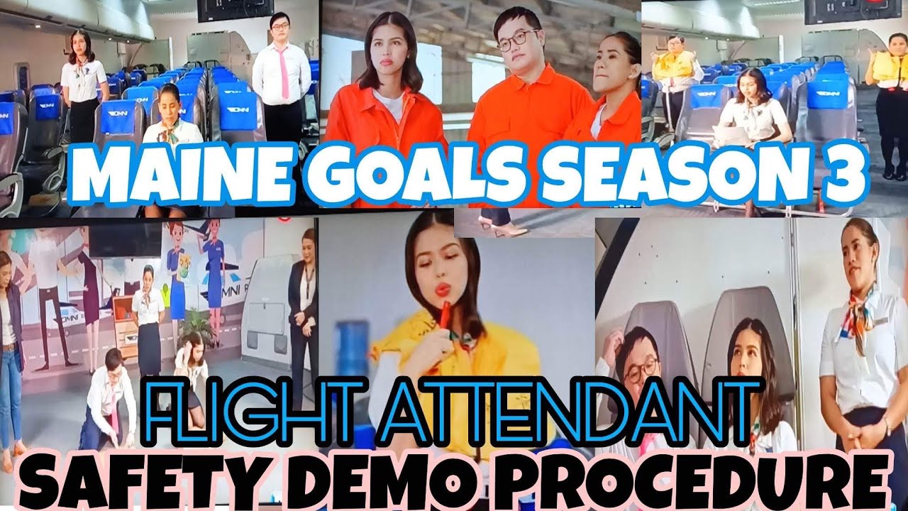 MAINE GOALS SEASON 3:FLIGHT ATTENDANT SAFETY DEMO PROCEDURE