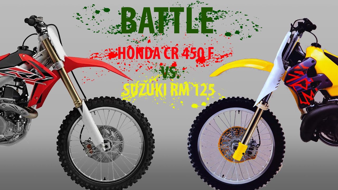 HONDA CR 450 F VS SUZUKI RM 125 / Enduro Novochek