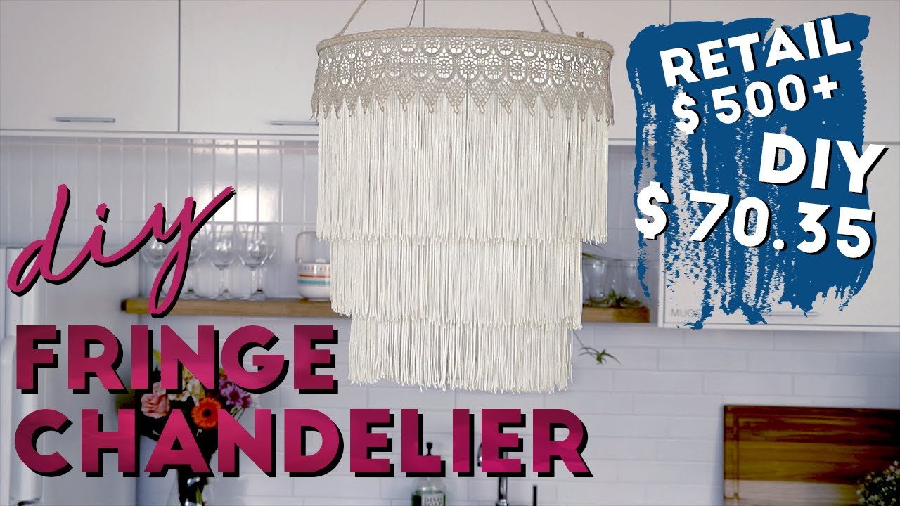 Budget Fringe Chandelier DIY | Retail Alternative