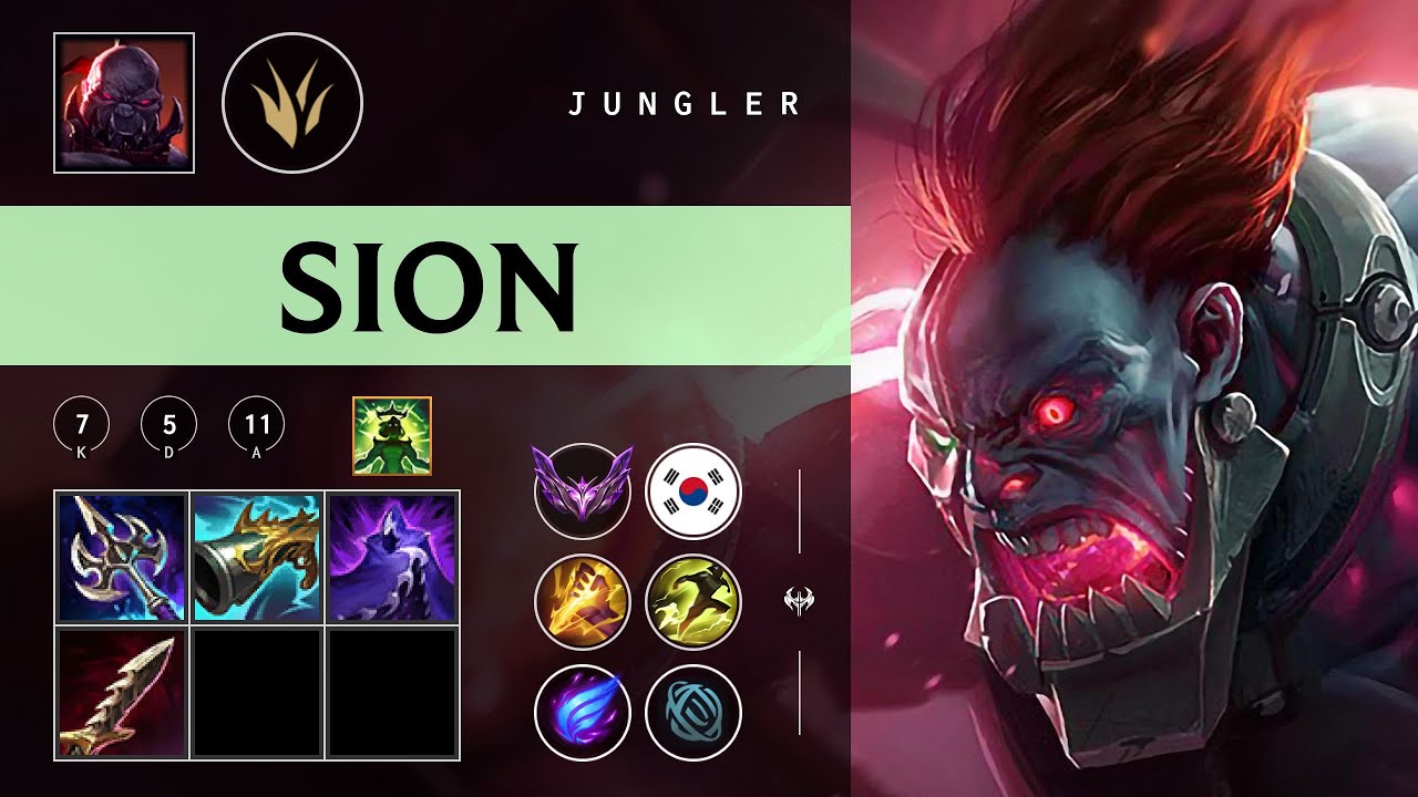 Sion Jungle vs Kha'Zix - KR Master Patch 26.01
