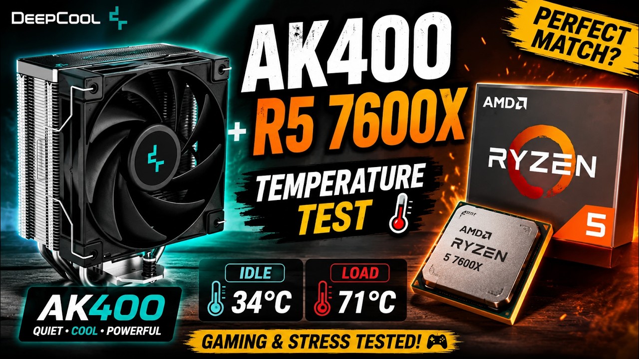 DeepCool AK400 vs R5 7600X