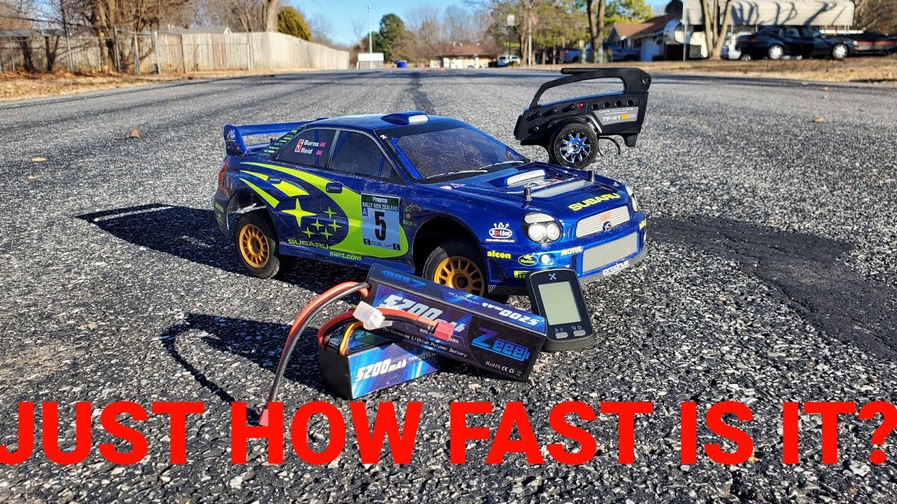 First Speed Run Of The WR8 Flux WRC Subaru Impreza RTR On 2S & 3S.