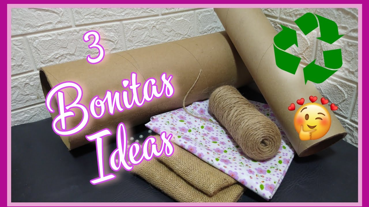 ♻️ 3 IDEAS con TUBOS de CARTON - 😃MANUALIDADES con TUBOS DE CARTON GRUESO