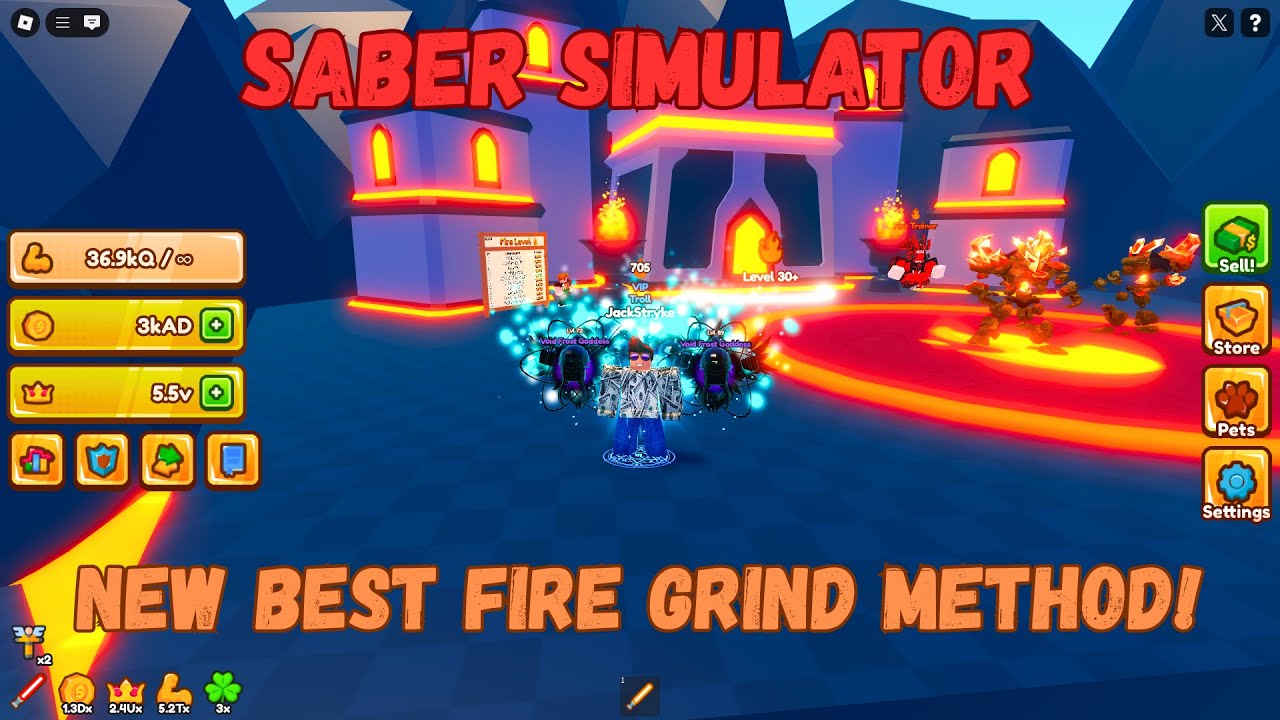 Saber Simulator | NEW BEST FIRE GRIND METHOD