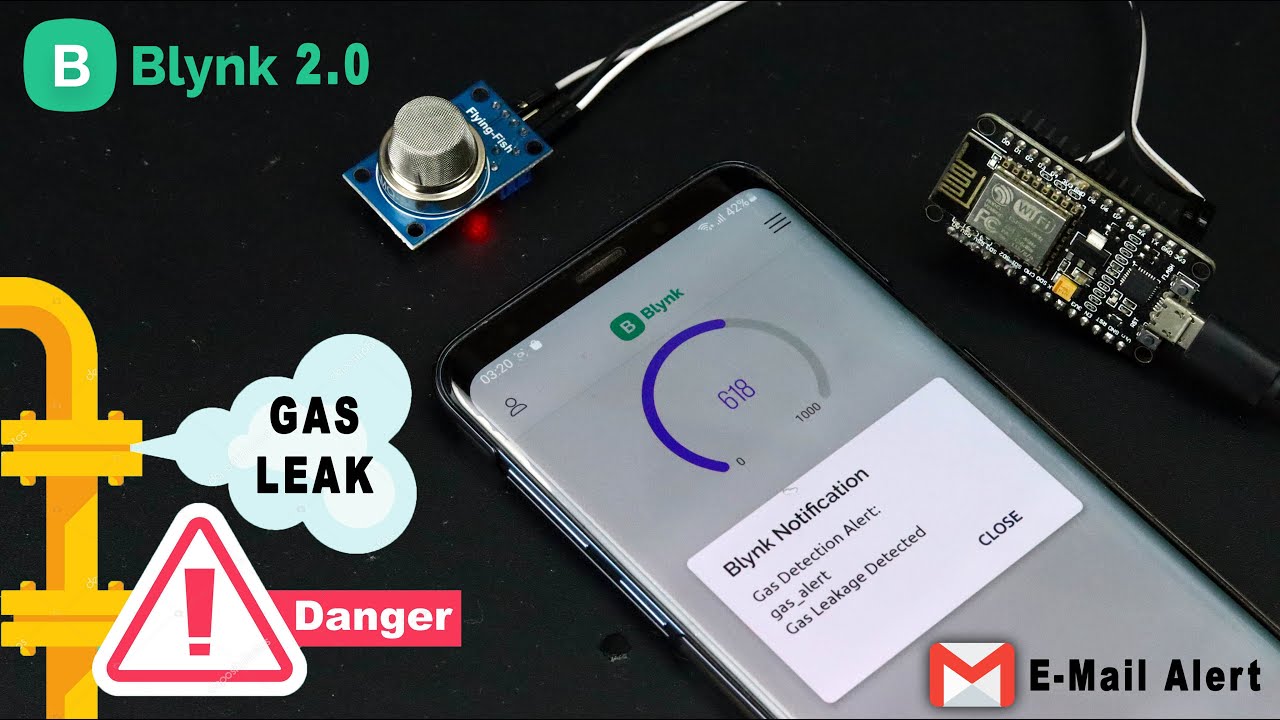 MQ2 Gas Leakage Smoke Detection System | Email Alert
