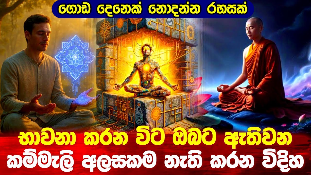 භාවනා කරන විට ඔබට ඇති වන කම්මැලි අලසකම නැති කරන විදිහ #buddha #bana #srilanka 
