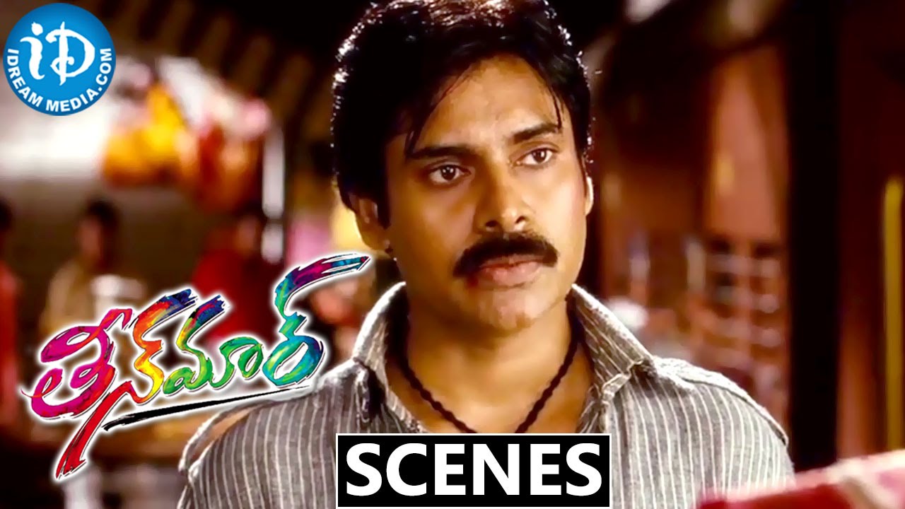 Teen Maar Movie Scenes || Pawan Kalyan Fights for Kriti Kharbanda at Railway Station
