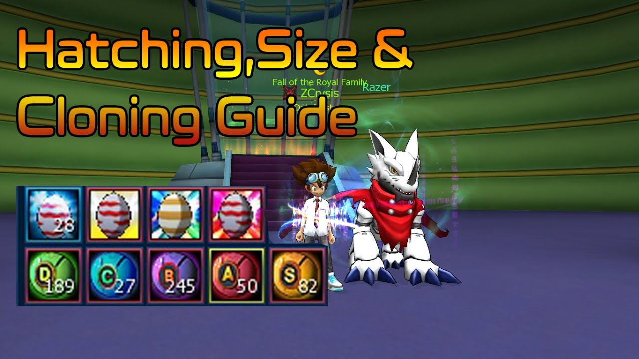 Digimon Masters Online | Hatching, size and cloning guide