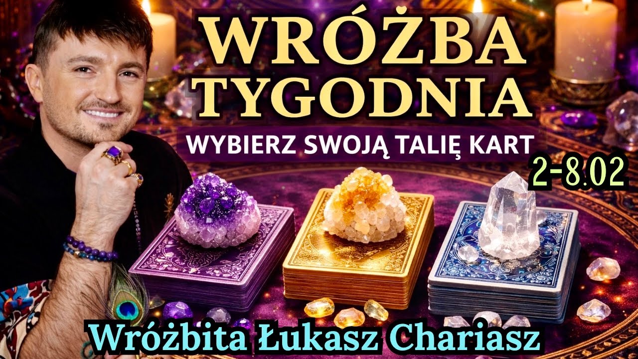 WRÓŻBA TYGODNIA | 2–8.02.2026r. Tarotowe czytanie. Łukasz Chariasz #tarot