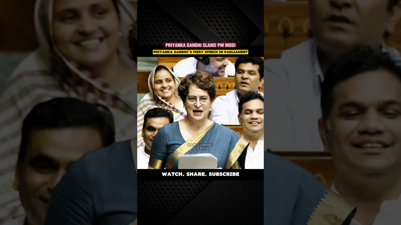 Priyanka Gandhi&rsquo;s Powerful Remarks in Parliament | Slams PM Modi & BJP Government