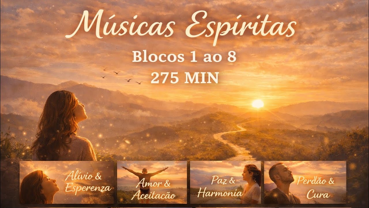 MÚSICAS ESPÍRITAS 🌿 4H30 DE PAZ | Ansiedade, Saudade, Confiança e Cura Interior