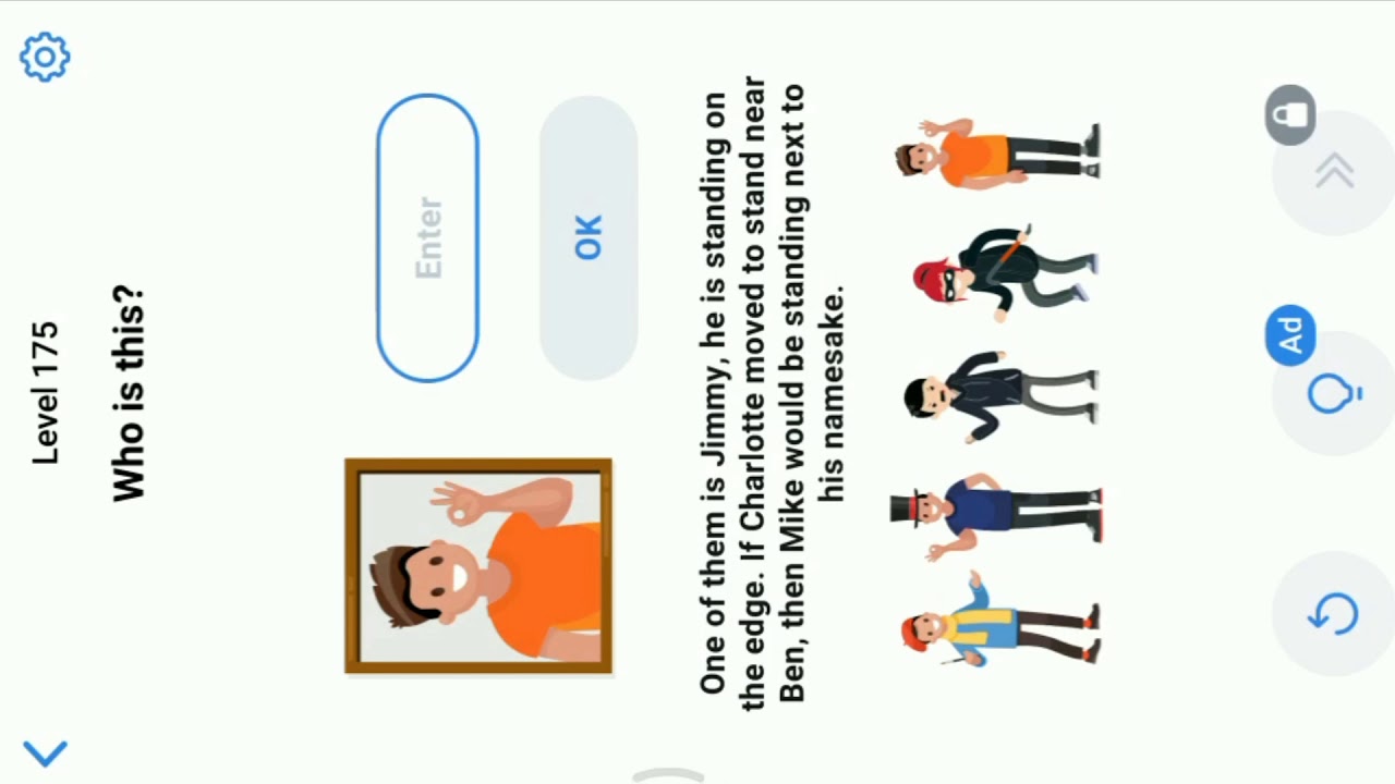 Easy Game Level 175 || One of them is Jimmy, he is standing on the edge, If Charlotte moved to stand