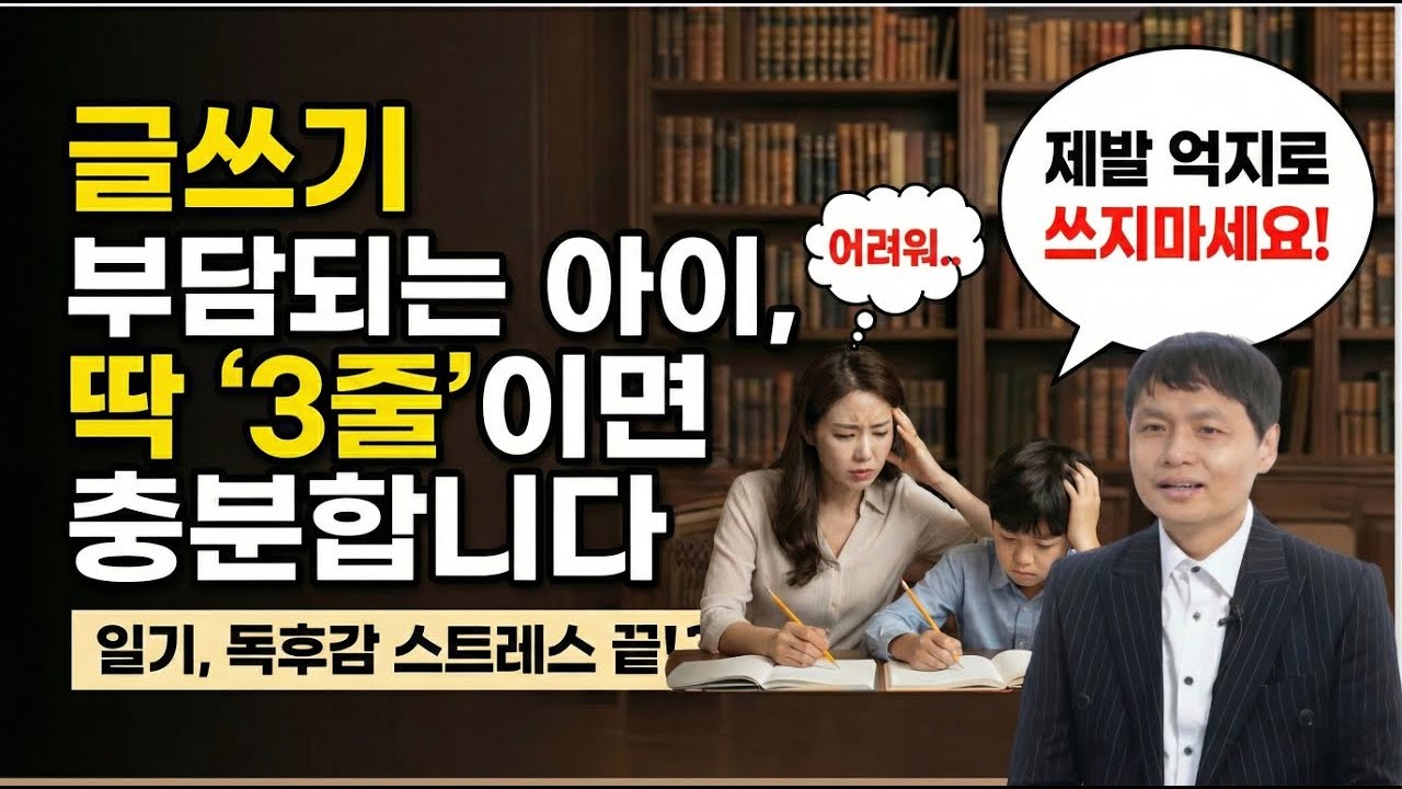 글쓰기 부담되는 아이, 딱 '3줄' 이면 충분합니다