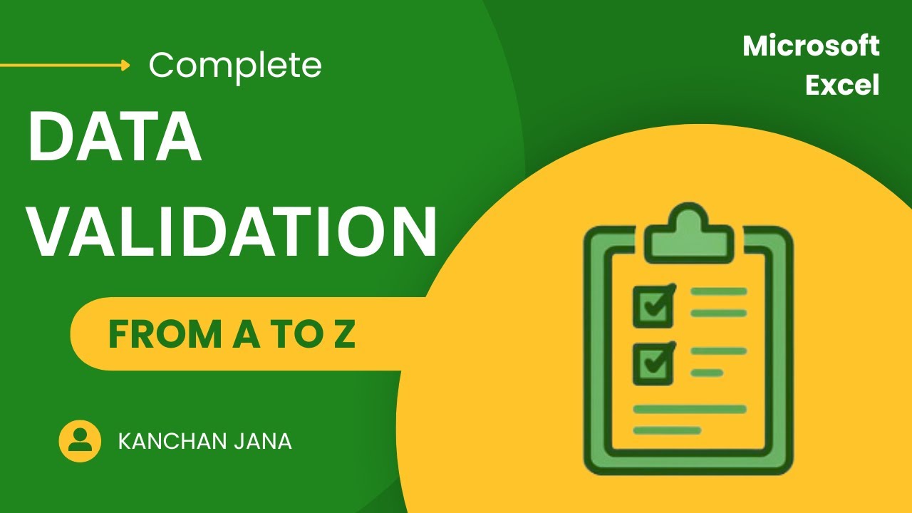 Data Validation | Excel | From A to Z