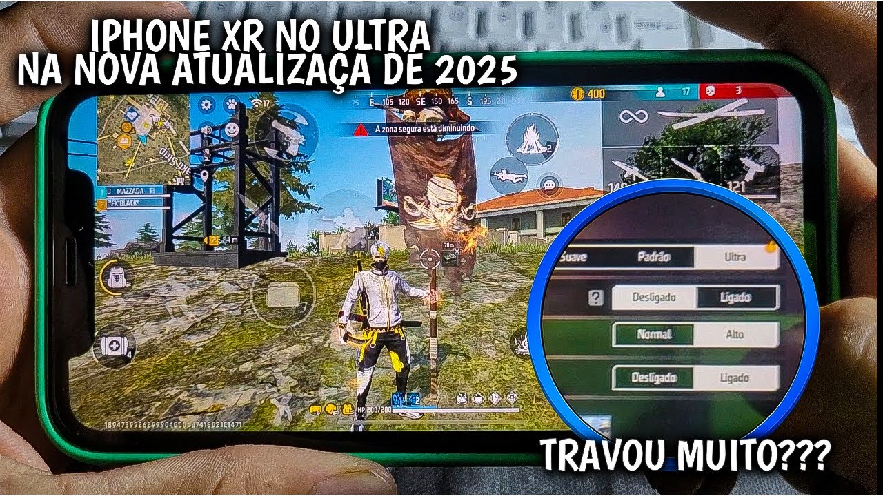 IPHONE XR NO ULTRA NA NOVA ATUALIZAÇÃO DE 2025!!! RANKED GAMEPLAY HANDCAM