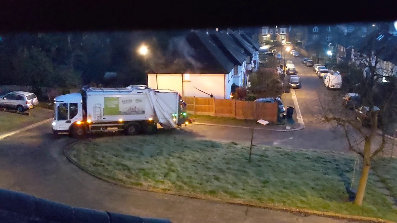 Veolia driving over grass verges