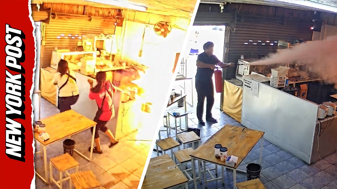 Terrifying CCTV Captures Workers Running for Their Lives After Gas Cylinder Blast