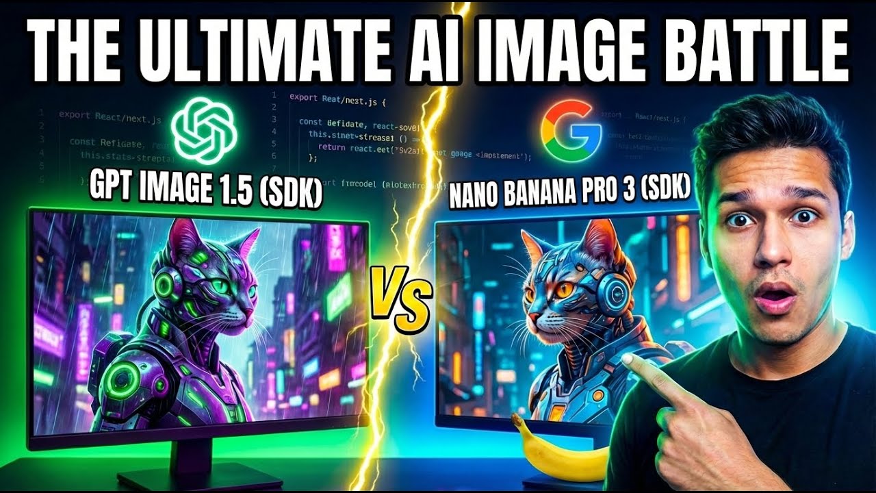 Сравнение OpenAI GPT Image 1.5 и Gemini Nano Banana Pro 3 с использованием AI SDK, Next.js и AI E...
