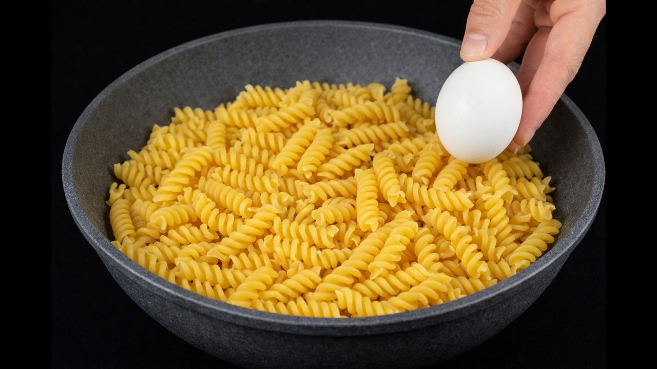 Hast du 4 Eier und eine Pasta? Ich koche dieses einfache Rezept 3 mal pro Woche!