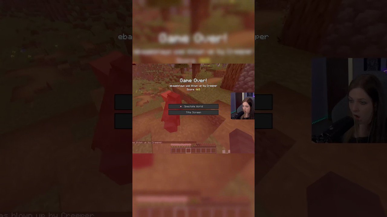 I tried HARDCORE MINECRAFT for the first time 😳 #minecraft #hardcoreminecraft #minecraftlive