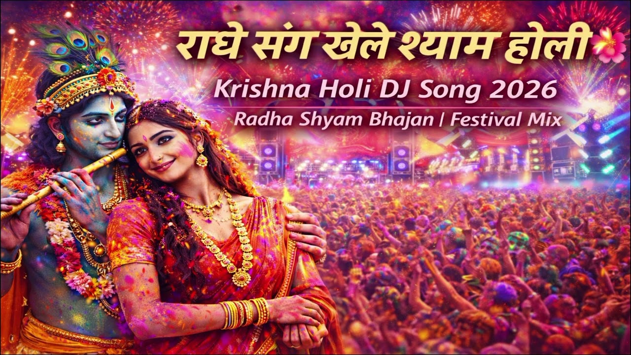 राधे संग खेले श्याम होली 🔥🌸 | Krishna Holi DJ Song 2026 | Radha Shyam Bhajan | Festival Mix
