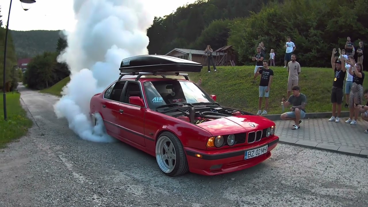 BMW E34 turbo burnout