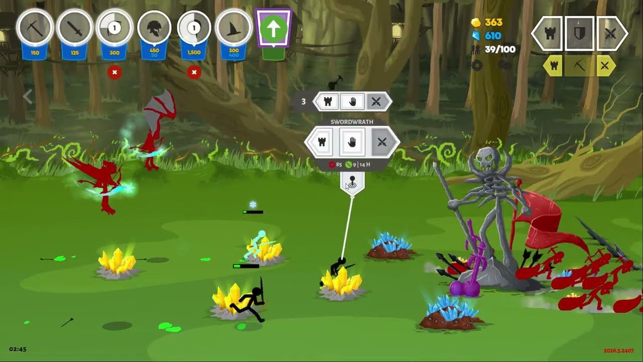 Trying to win with the legacy deck in Stick war Saga. (Part 1)