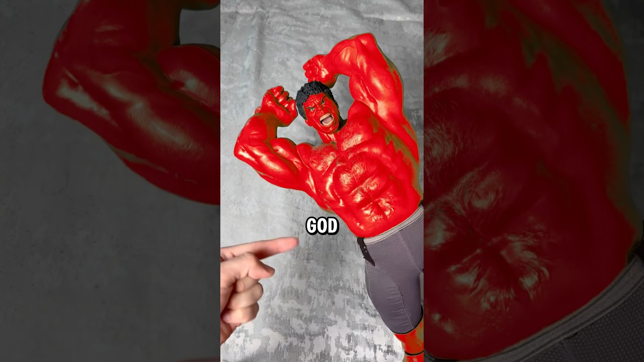 BYE BRUCE, HELLO RED HULK 🤝❤️ #hulk #redhulk #marvel #harrisonford #brucebanner #hottoys