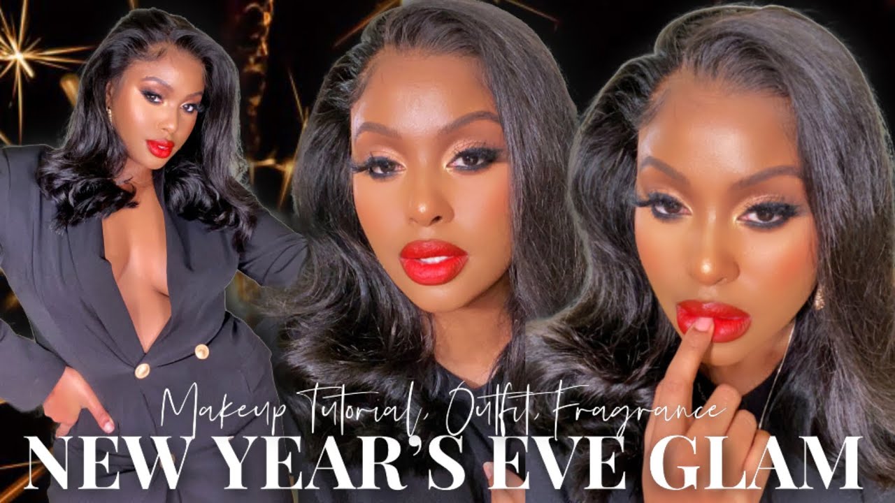 GRWM: Flawless New Year's Eve Glam | Smokey Eye + Bold Red Lip | Makeup Tutorial + Outfit/Fragrance