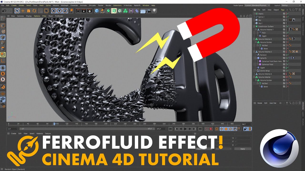 Ferrofluids on Anything Inside of Cinema 4D Tutorial