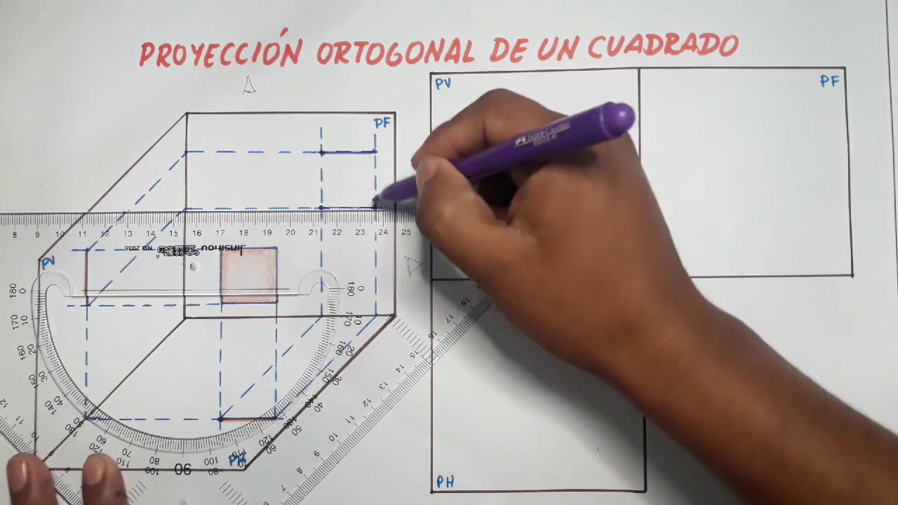 PROYECCION ORTOGONAL DE UN CUADRADO.