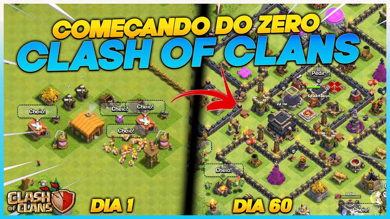 COMO É COMEÇAR NO CLASH OF CLANS EM 2023?? COMEÇANDO DO ZERO NO CLASH OF CLANS 2.0