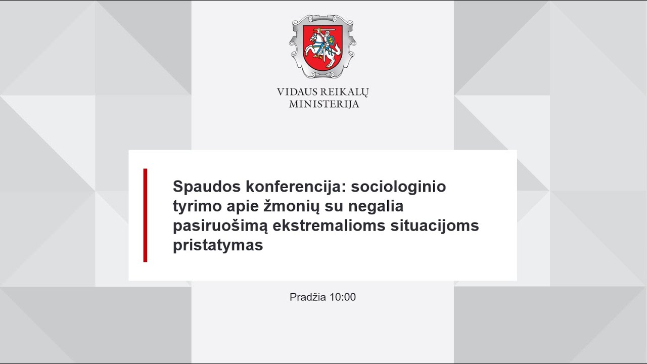 Spaudos konferencija: tyrimas apie žmonių su negalia pasiruošimą ekstremalioms situacijoms
