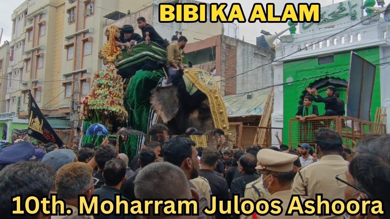 Bibi Ka Alam 10th. Moharram (2025) juloos at. Panje Shah, Qadam e Rasool, Hyderabad TS India